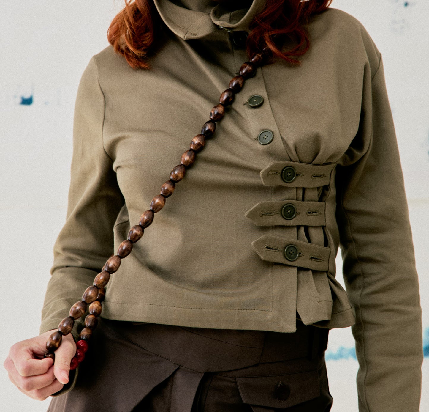 Accessory - long wooden necklace